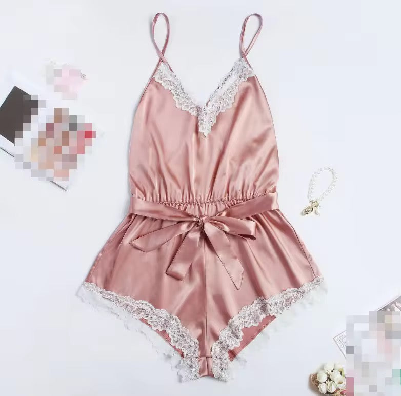 Merauke Lace Jumpsuit Satin