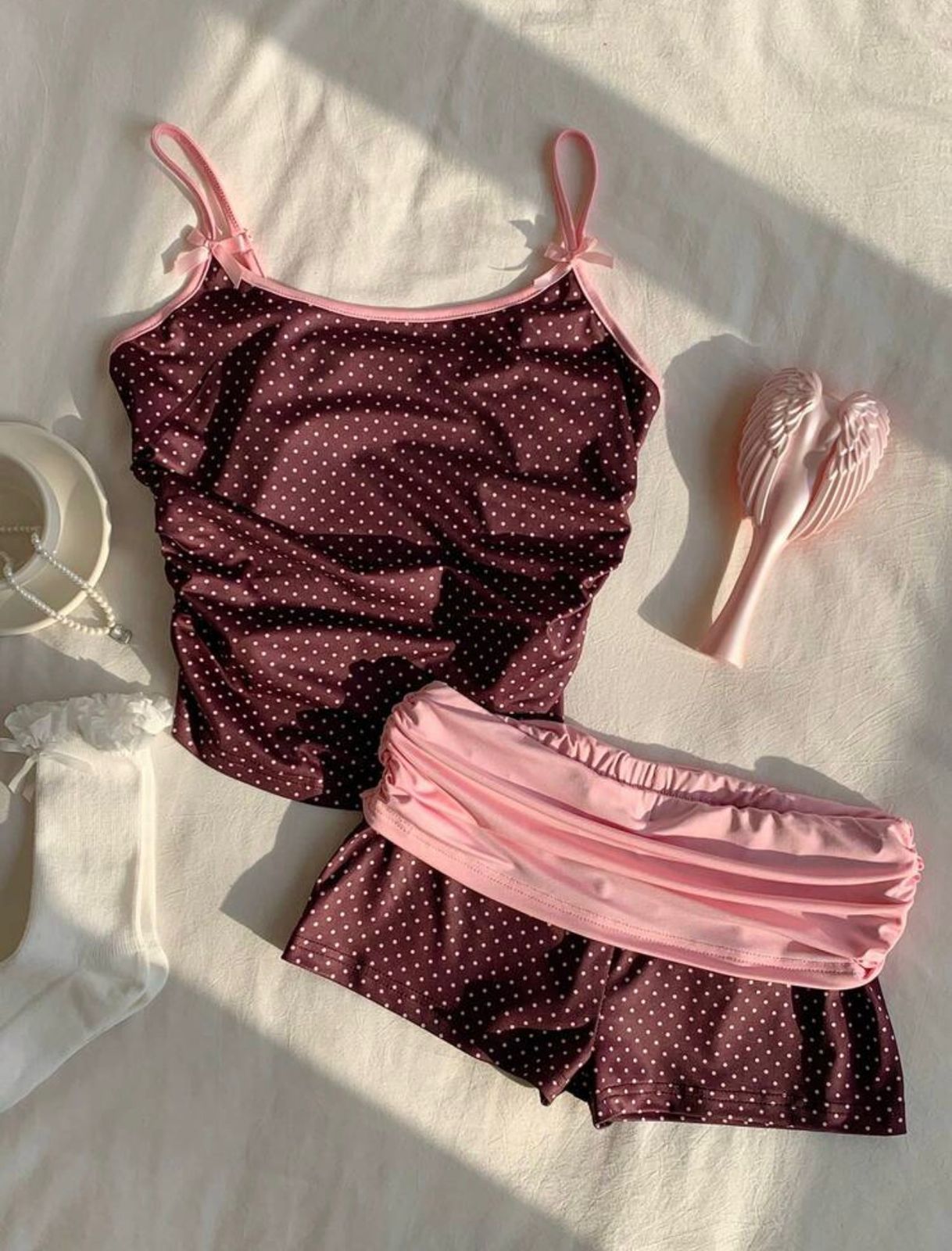 The Velvet Dots Chic Two Piece Set