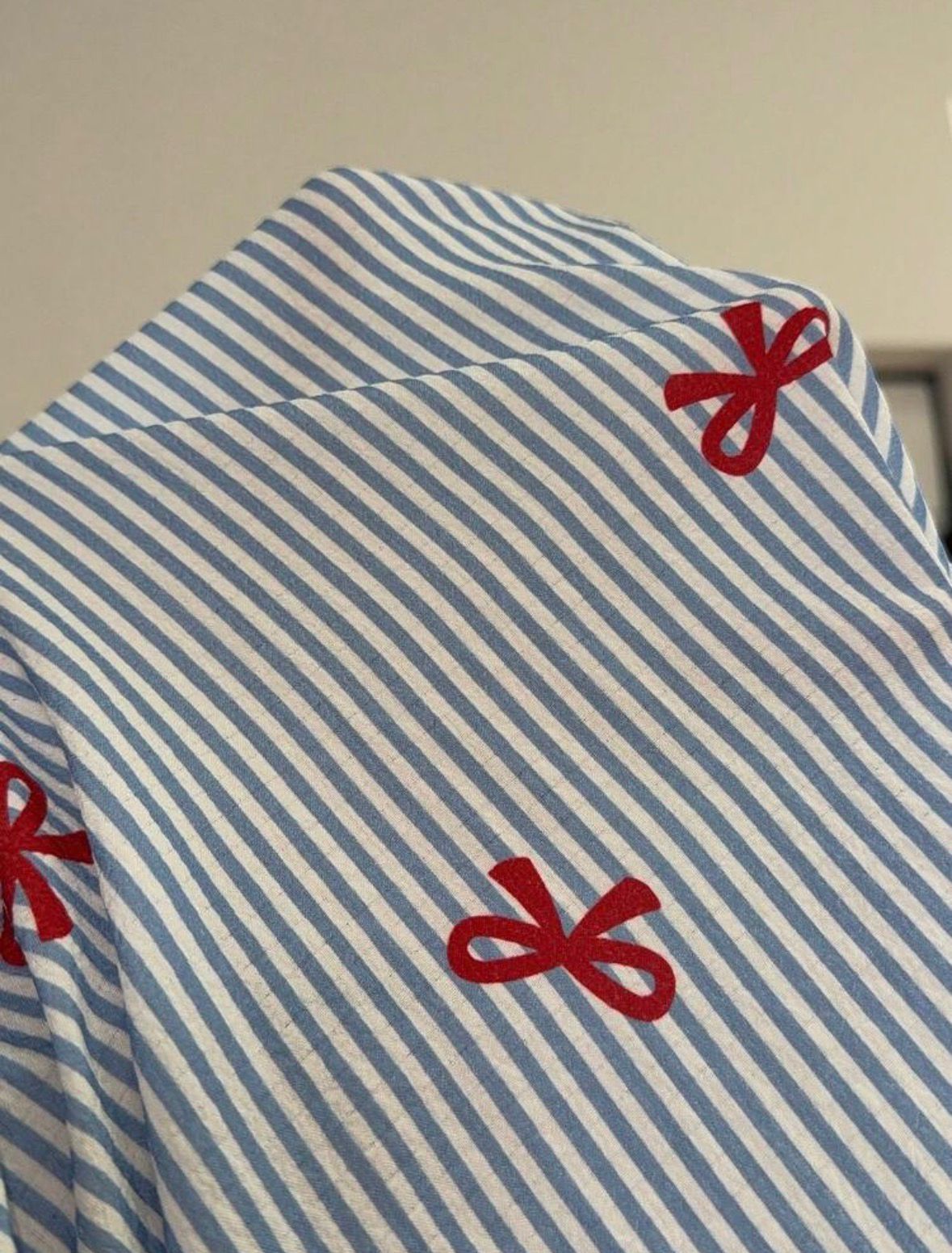 Poppy Bow Luxe Stripes Pajamas Set