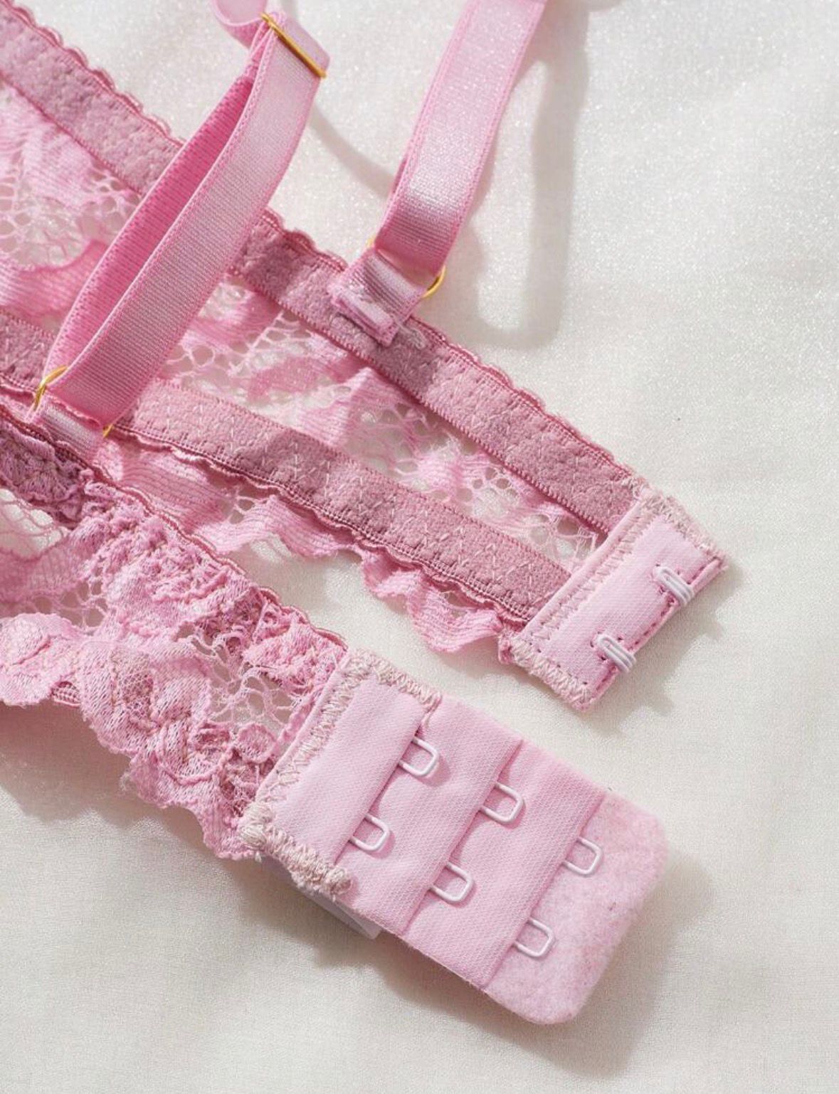 Flirty Lace Crotchless Two Piece Lingerie
