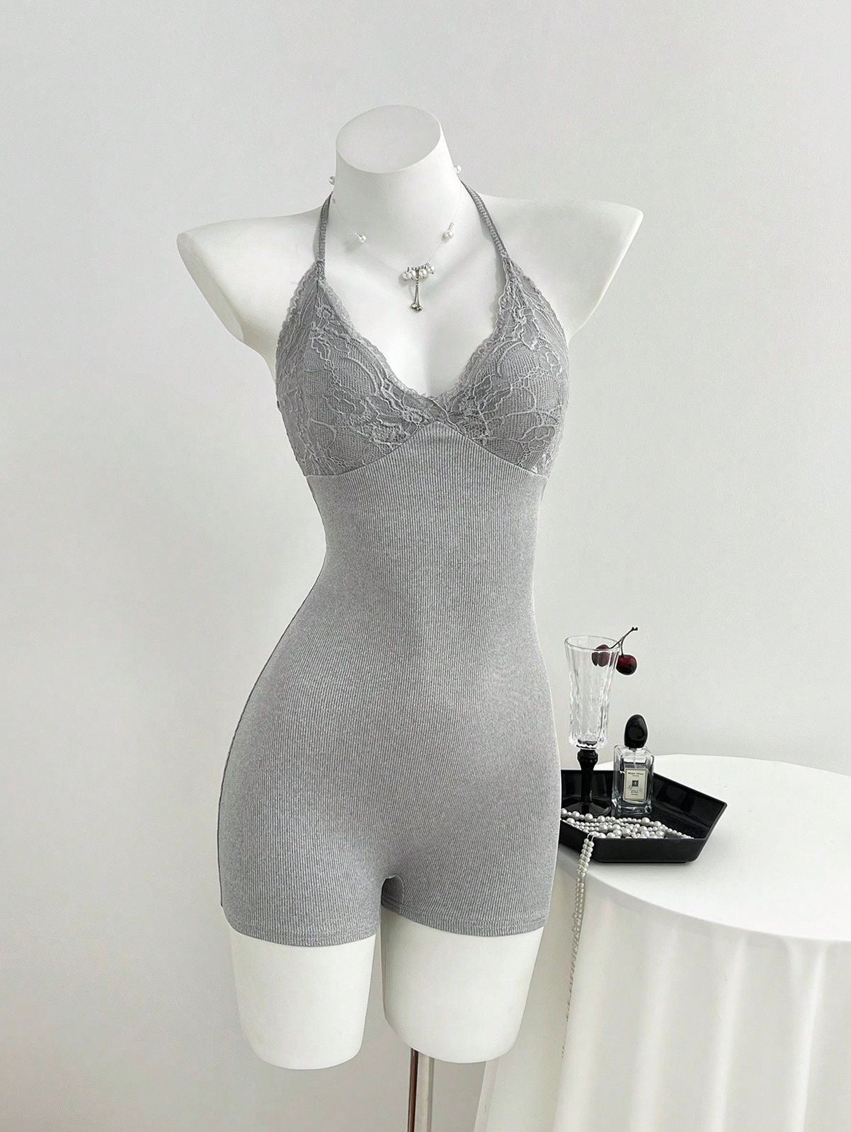 Cozy Halter Knit Romper