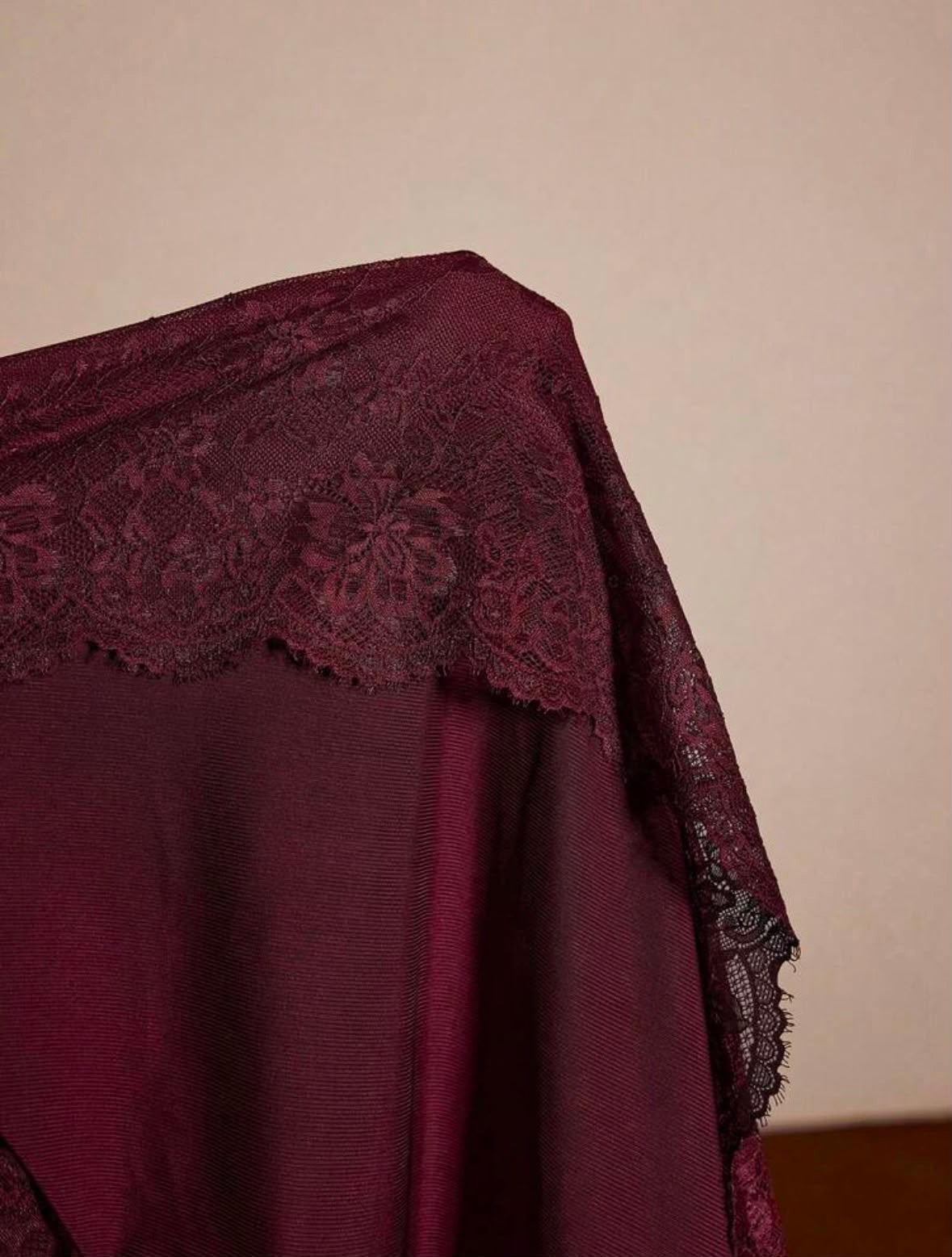 Gizella Velvet Wine Romantic NightWear