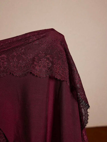Gizella Velvet Wine Romantic NightWear