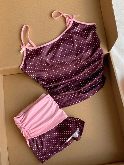 The Velvet Dots Chic Two Piece Set