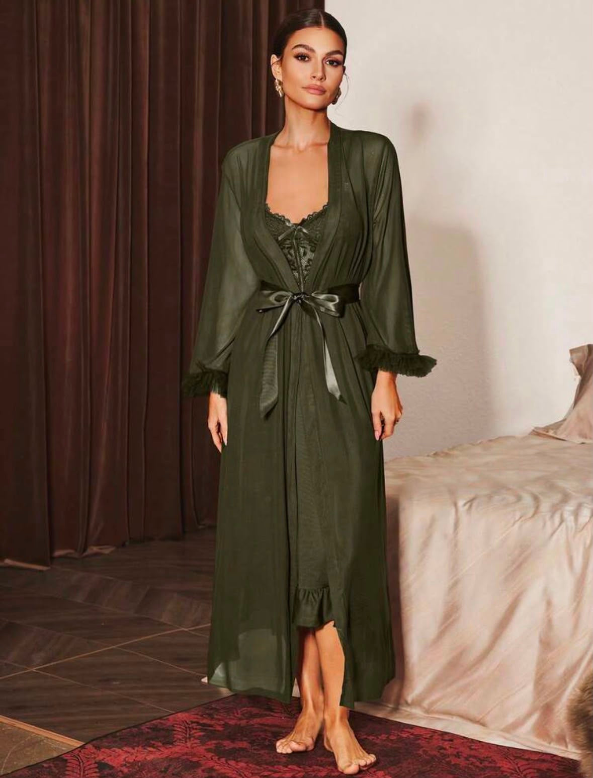 The Velvet Luxury Night Gown Set