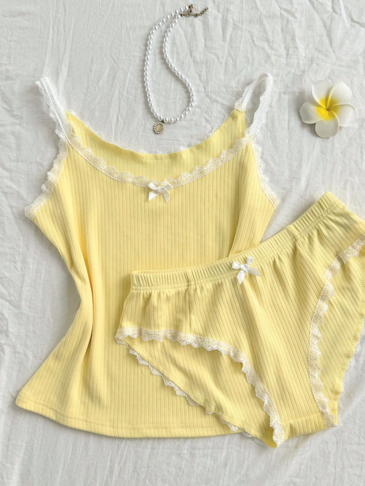 Kisses Knitting Two Piece Pajamas