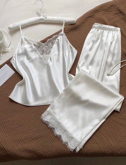 Cancer Long Pants Satin Pajamas