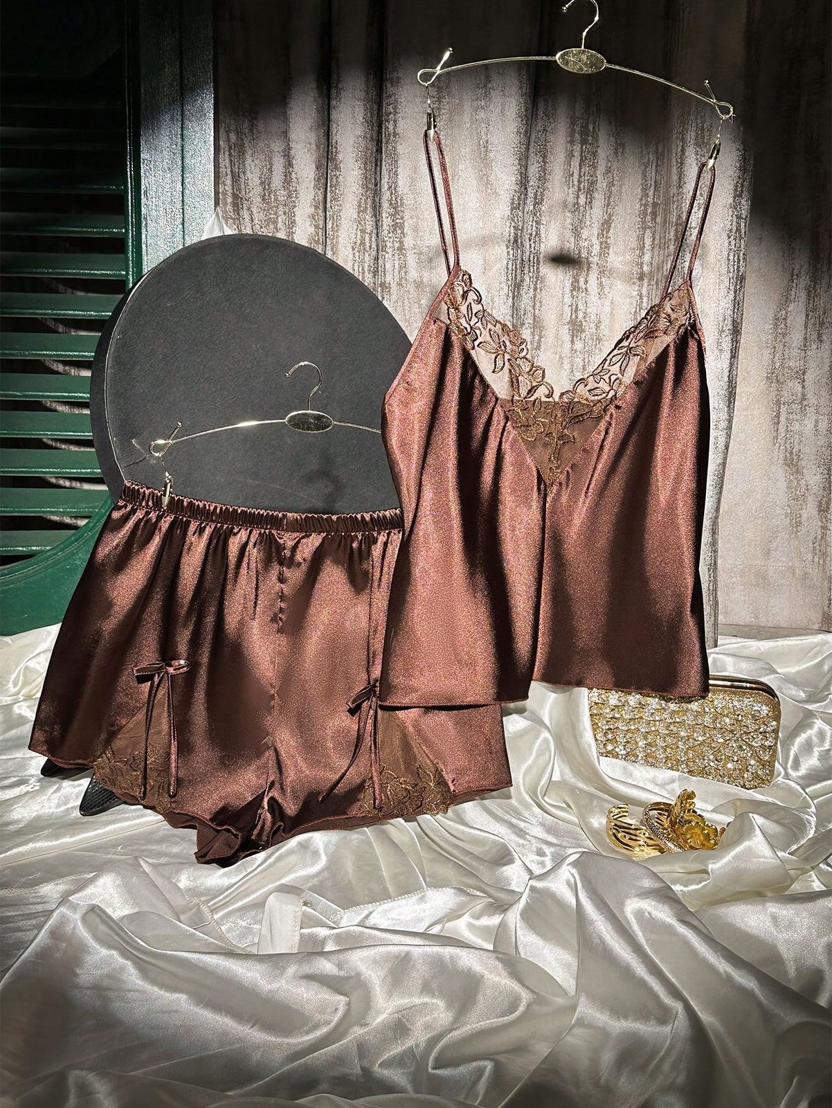 Libia Satin Two Piece Lounge Set