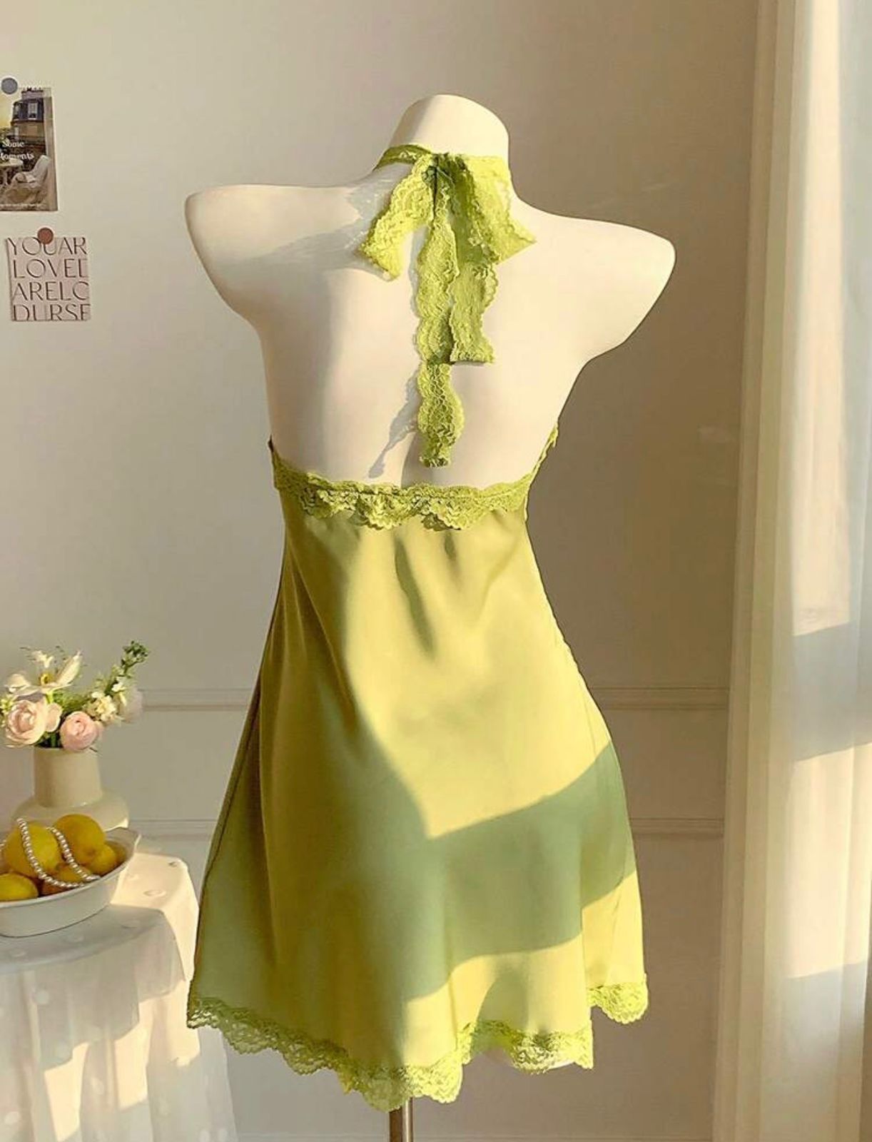 Aura Silk Halter Gown