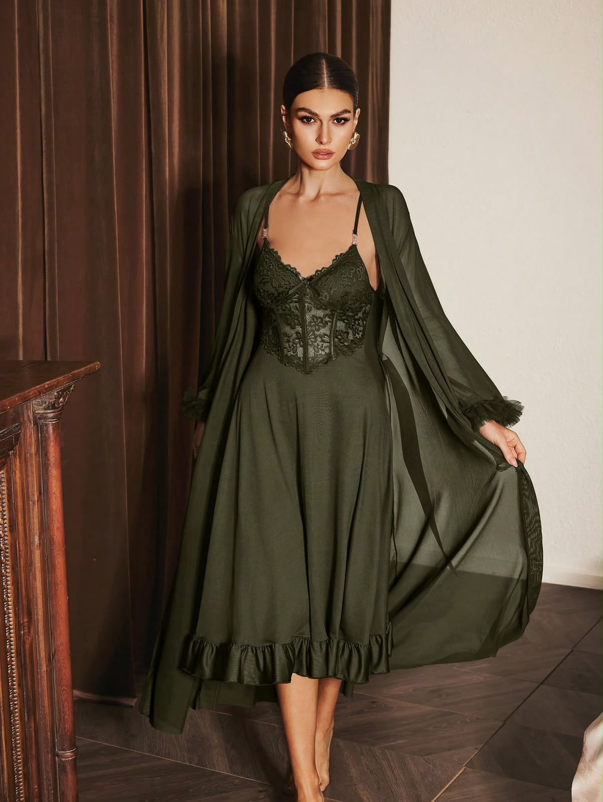The Velvet Luxury Night Gown Set