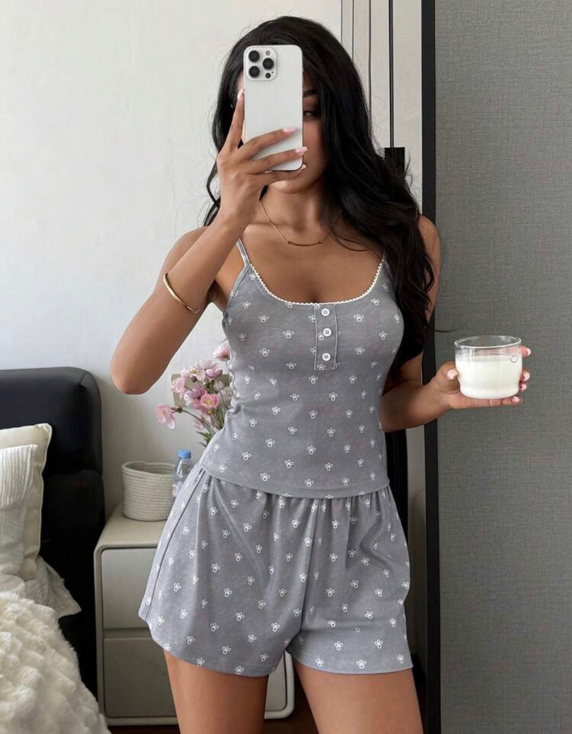 King Soft Gray Two Piece Set