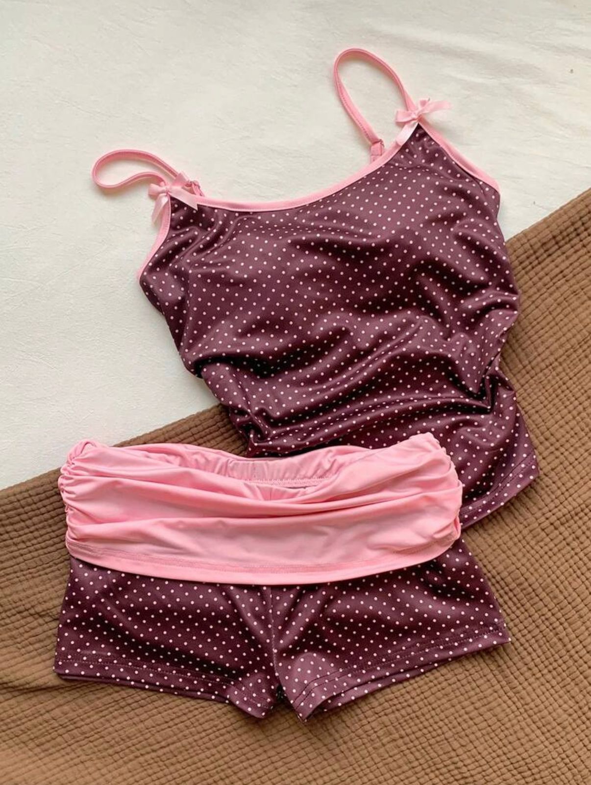 The Velvet Dots Chic Two Piece Set
