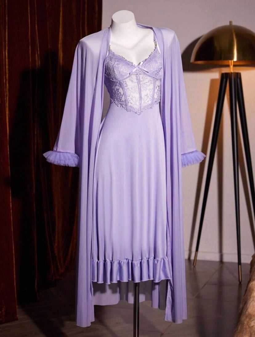 The Velvet Luxury Night Gown Set