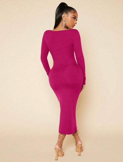 Cama Flare Knitted Long Dress