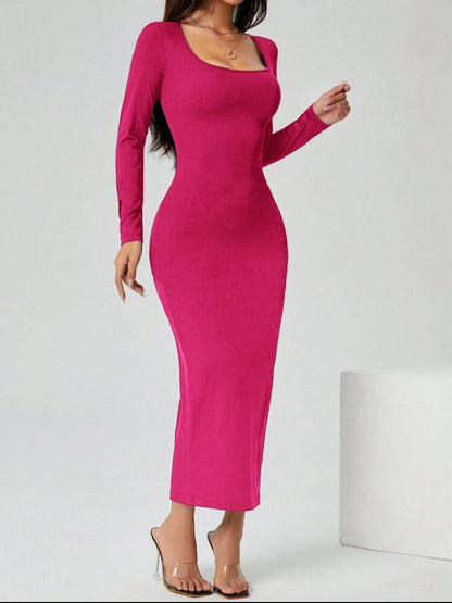 Cama Flare Knitted Long Dress
