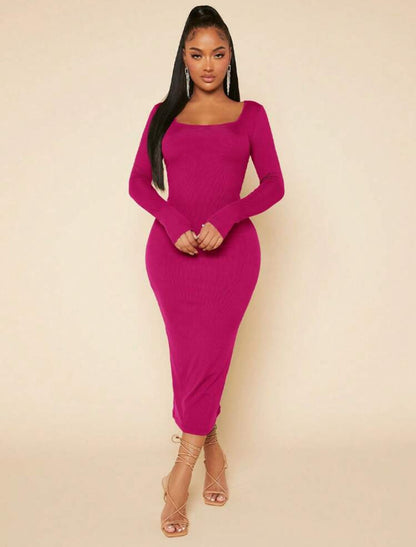 Cama Flare Knitted Long Dress