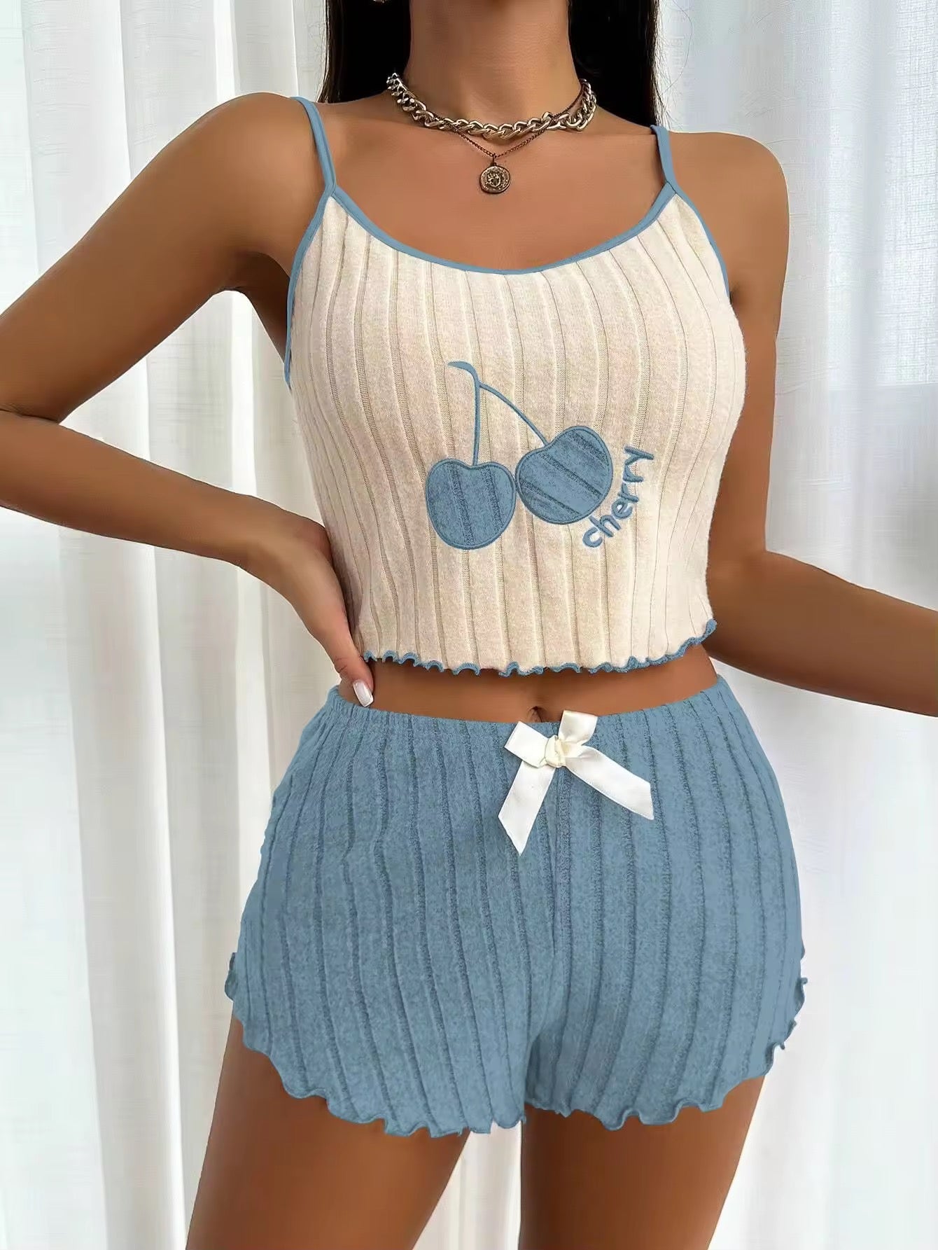 Cherry Bliss Two Piece Pajamas