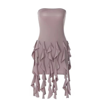 Veloura Fringe Lace Dress
