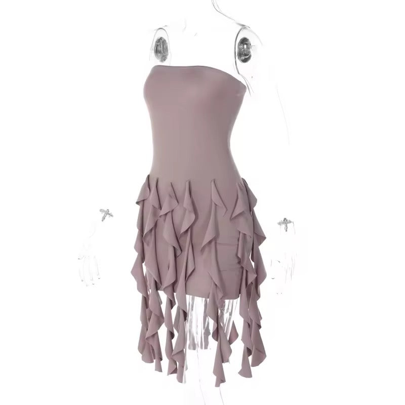 Veloura Fringe Lace Dress