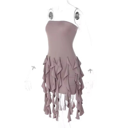 Veloura Fringe Lace Dress