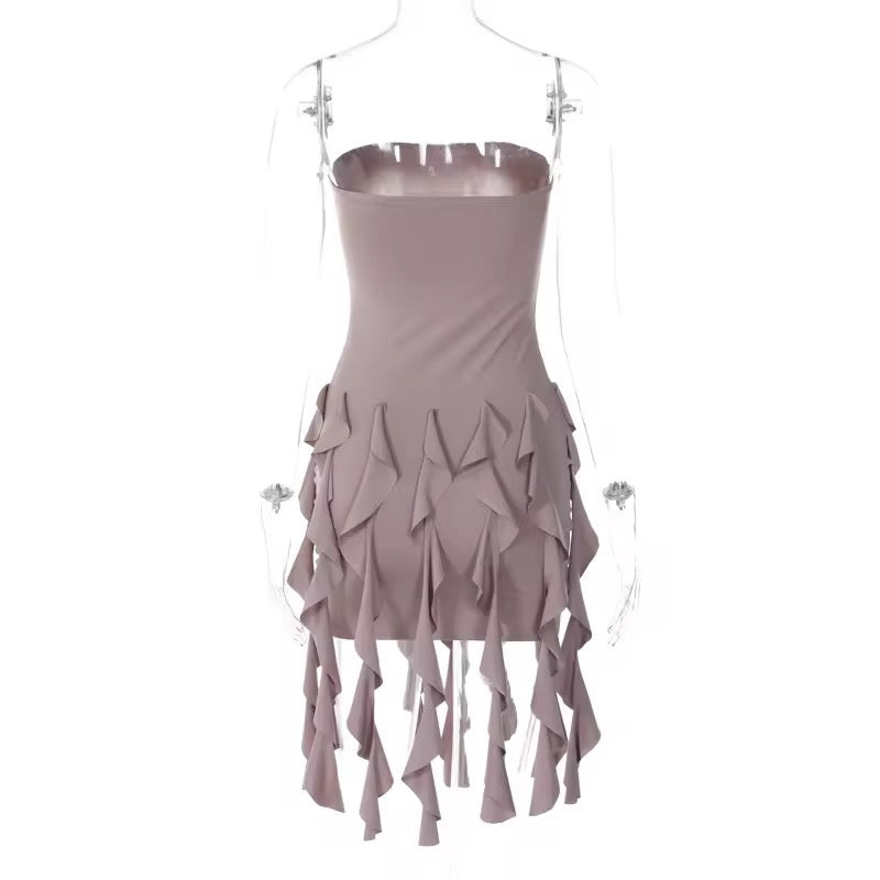 Veloura Fringe Lace Dress