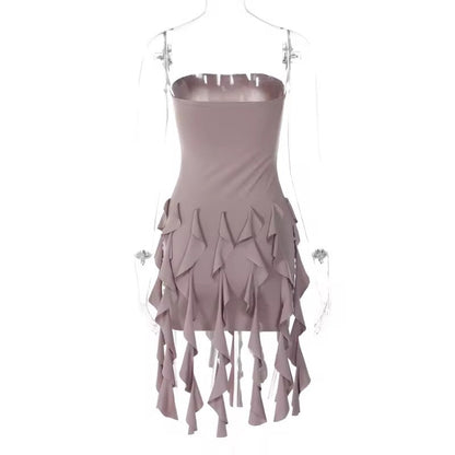 Veloura Fringe Lace Dress