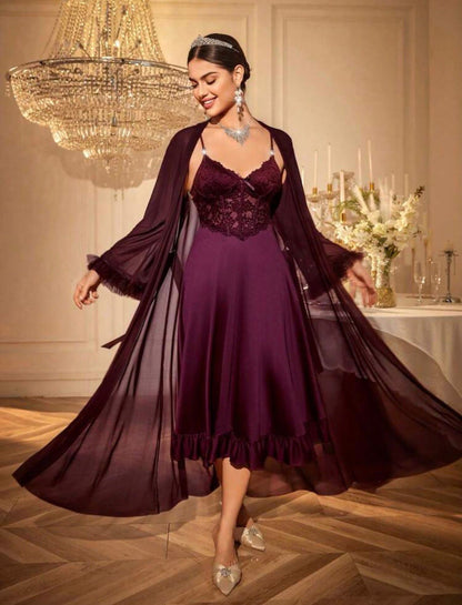 The Velvet Luxury Night Gown Set