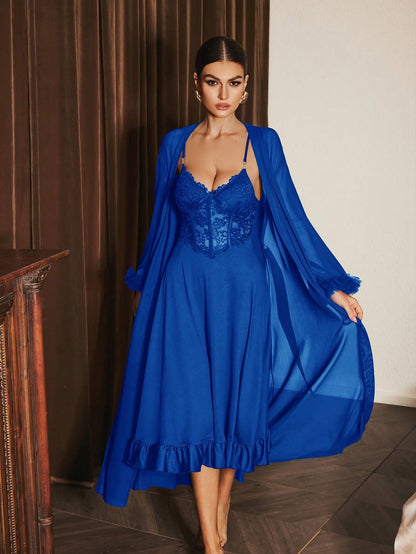 The Velvet Luxury Night Gown Set