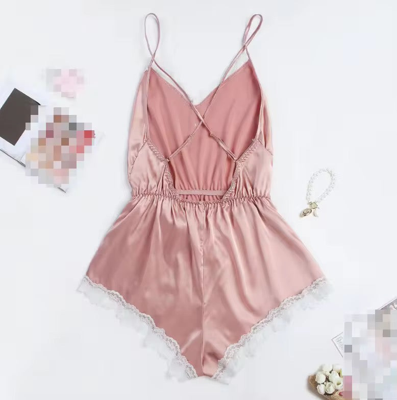 Merauke Lace Jumpsuit Satin