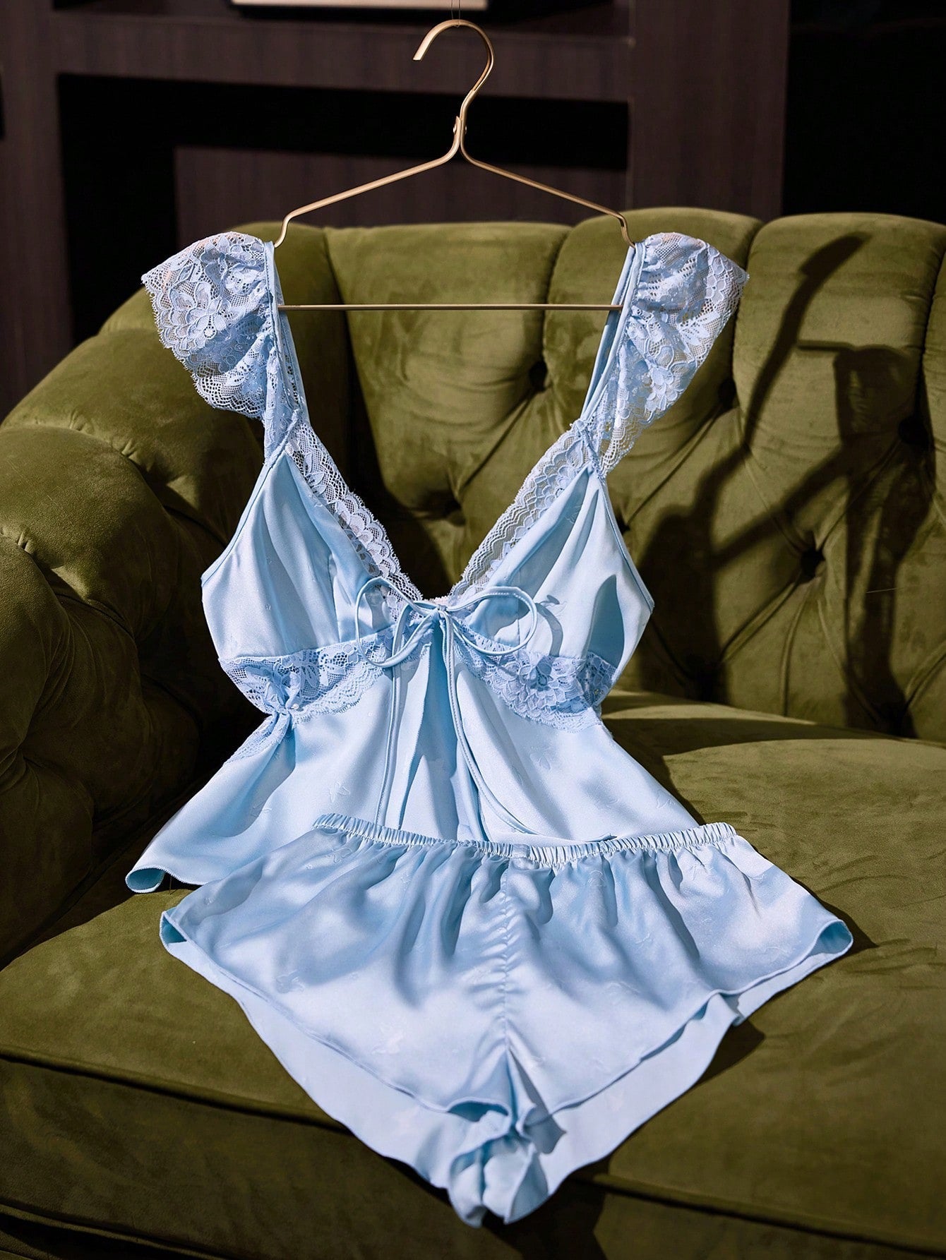 Montelle Silk Pajamas Set - Baby Blue