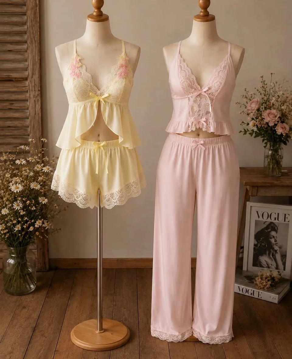 Pinky Two Piece Pajamas - Pink