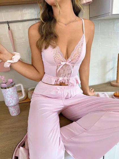 Pinky Two Piece Pajamas - Pink