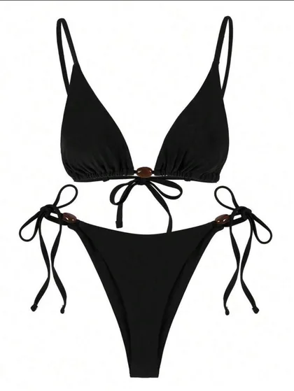 Eclipse Noir Bikini Set - Black
