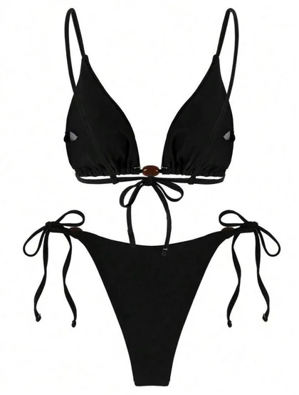 Eclipse Noir Bikini Set - Black