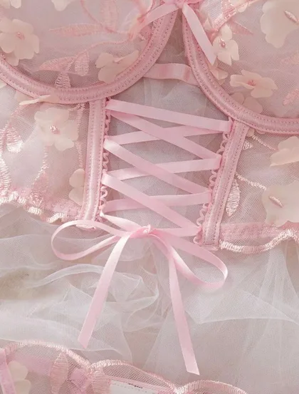 Galia Floral Two Piece Bustier Set