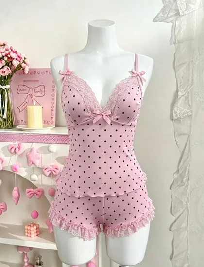 Dayana Baby Doll Polka Set