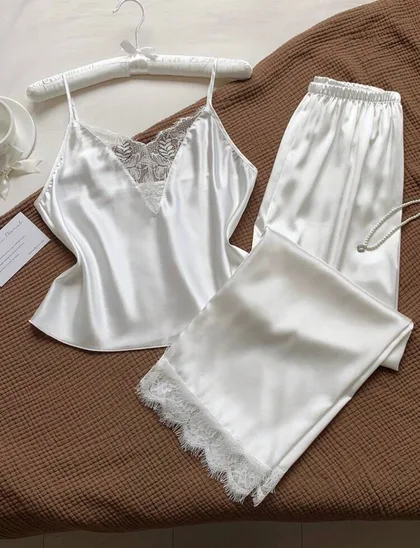 Cancer Long Pants Satin Pajamas