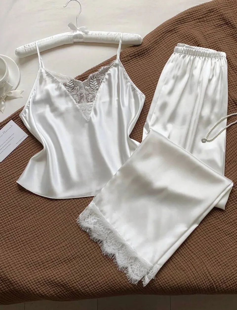 Cancer Long Pants Satin Pajamas