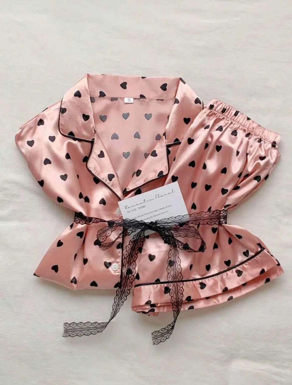 Mikey Dots Two Piece Satin Set