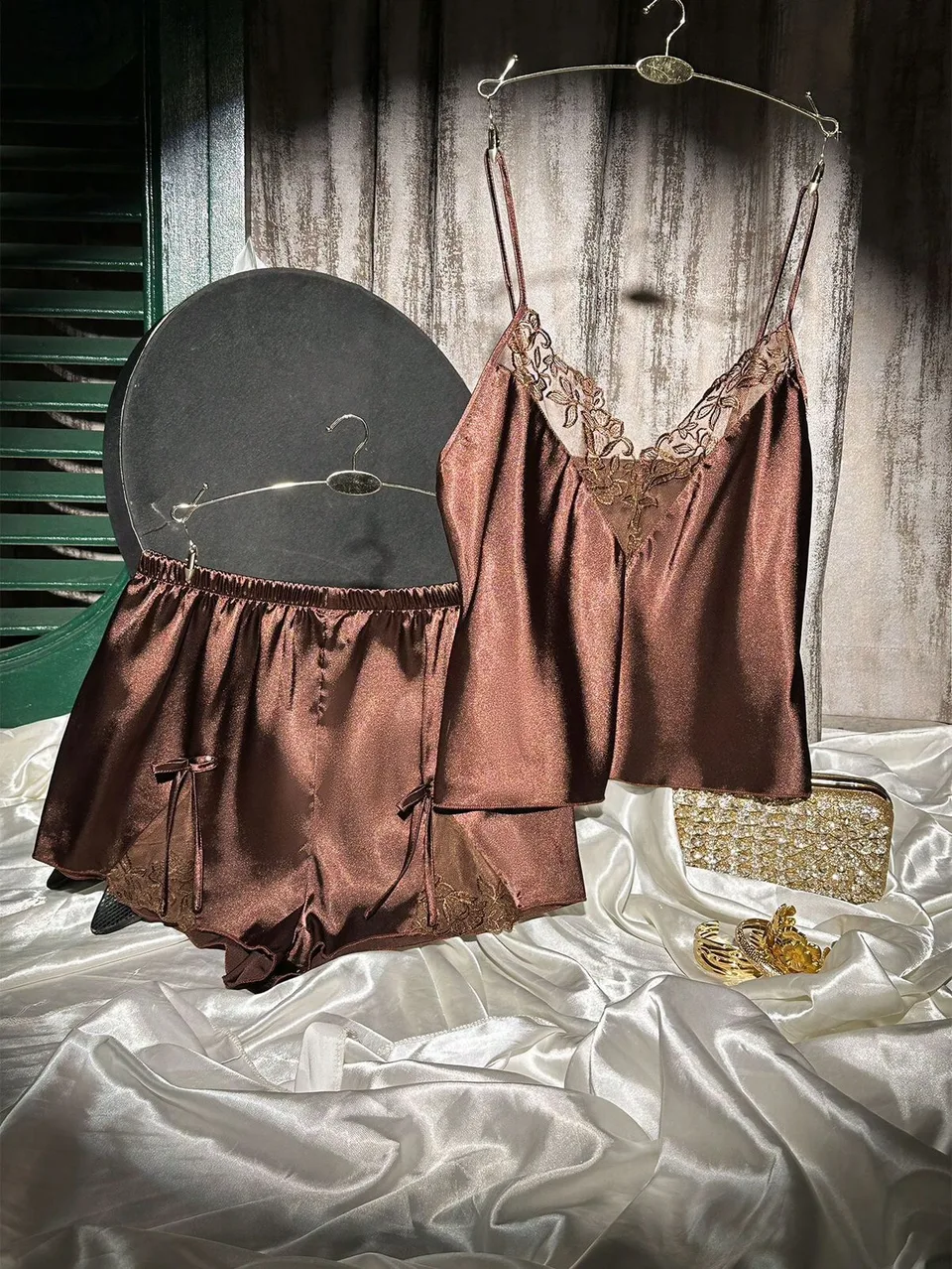 Libia Satin Two Piece Lounge Set