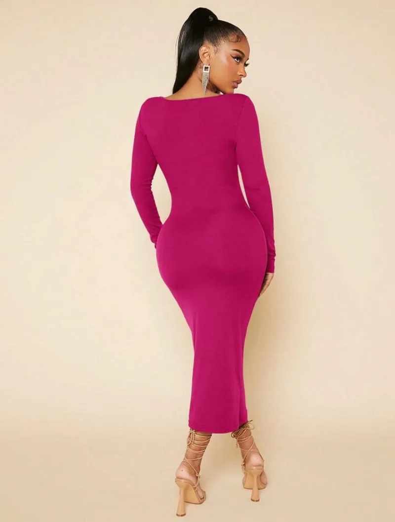 Cama Flare Knitted Long Dress