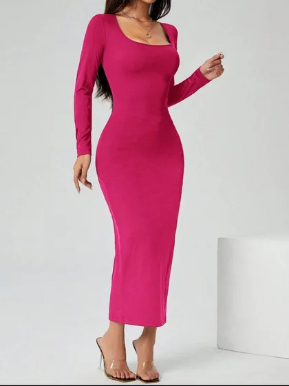 Cama Flare Knitted Long Dress