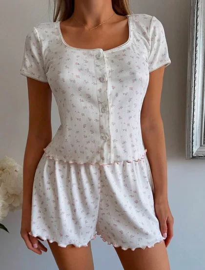 Volle Knit Two Piece Pajamas