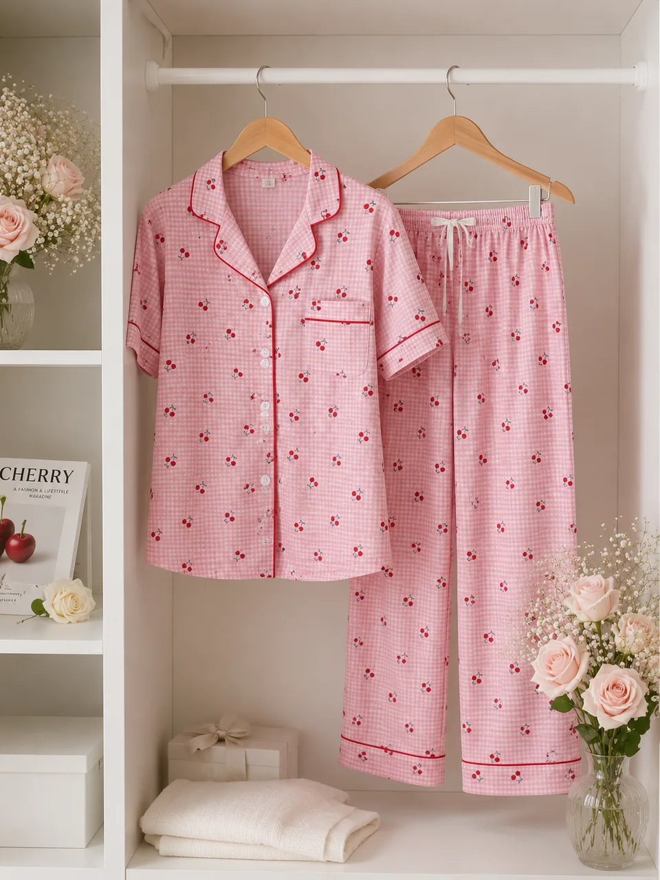 Iggy Floral Two Piece Pajamas - Pink
