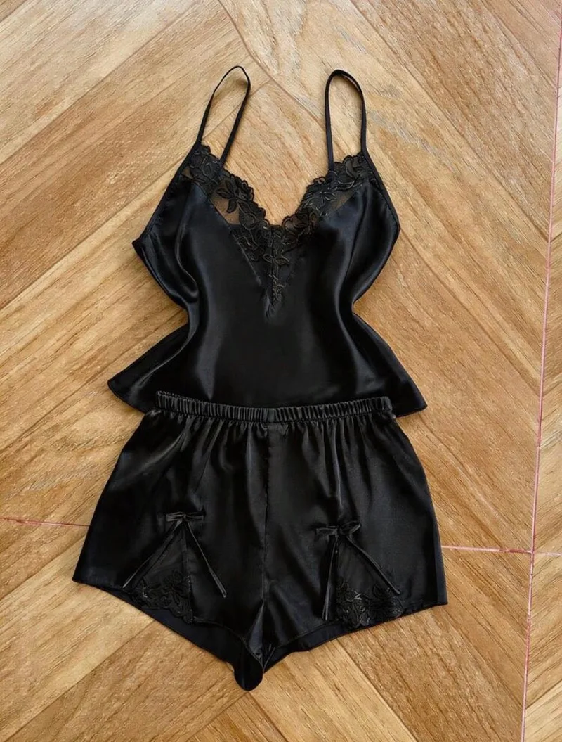 Libia Satin Two Piece Lounge Set