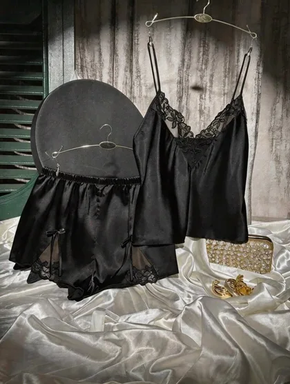 Libia Satin Two Piece Lounge Set