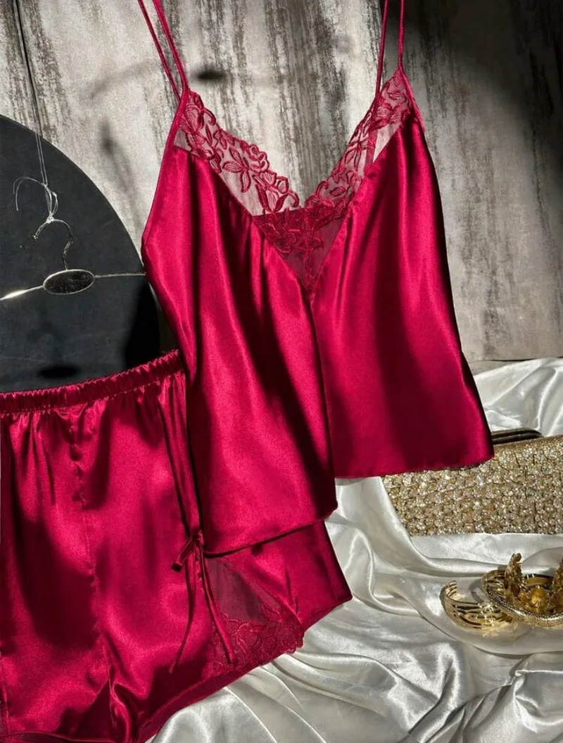 Libia Satin Two Piece Lounge Set