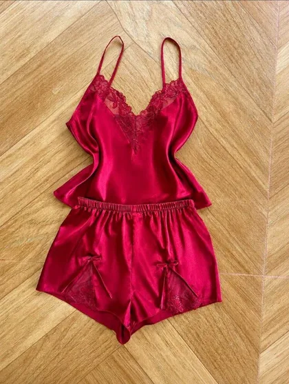 Libia Satin Two Piece Lounge Set