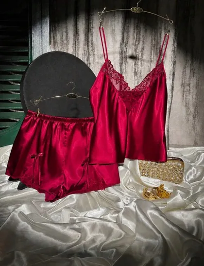 Libia Satin Two Piece Lounge Set