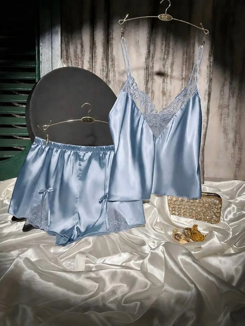 Libia Satin Two Piece Lounge Set